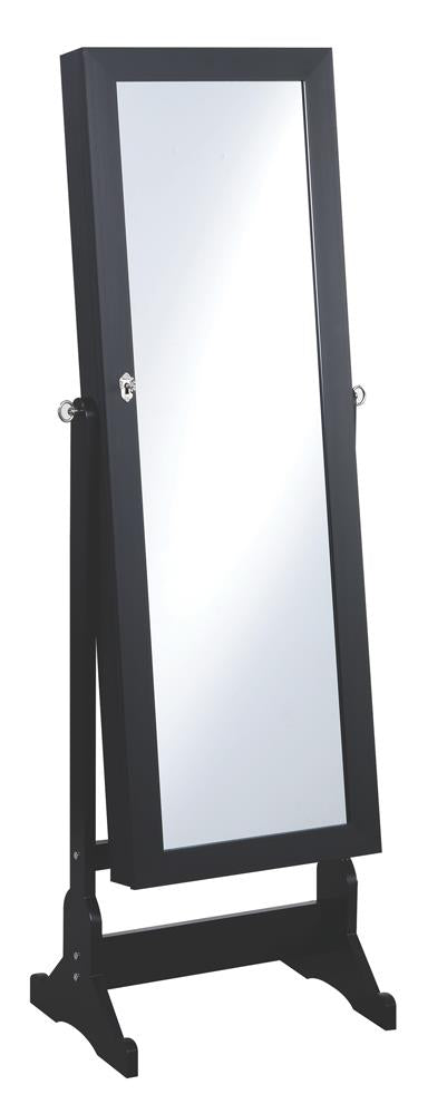 Tutuola Jewelry Cheval Mirror Black - CasaBella Furniture (San Antonio, TX)