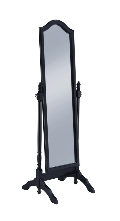 Cabot Rectangular Cheval Mirror with Arched Top Black - CasaBella Furniture (San Antonio, TX)
