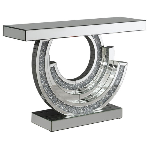 Imogen Multi-dimensional Console Table Silver - CasaBella Furniture (San Antonio, TX)