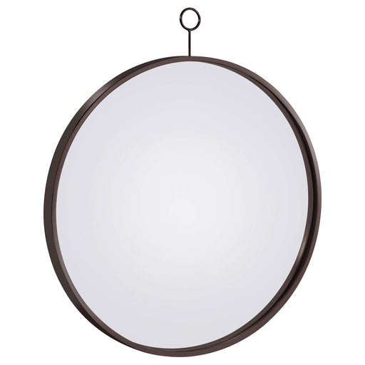 Gwyneth Round Wall Mirror Black Nickel - CasaBella Furniture (San Antonio, TX)