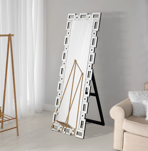 Tavin Geometric Frame Cheval Mirror - CasaBella Furniture (San Antonio, TX)