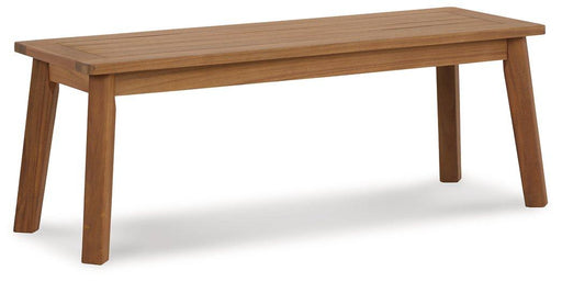 Janiyah Outdoor Dining Bench - CasaBella Furniture (San Antonio, TX)