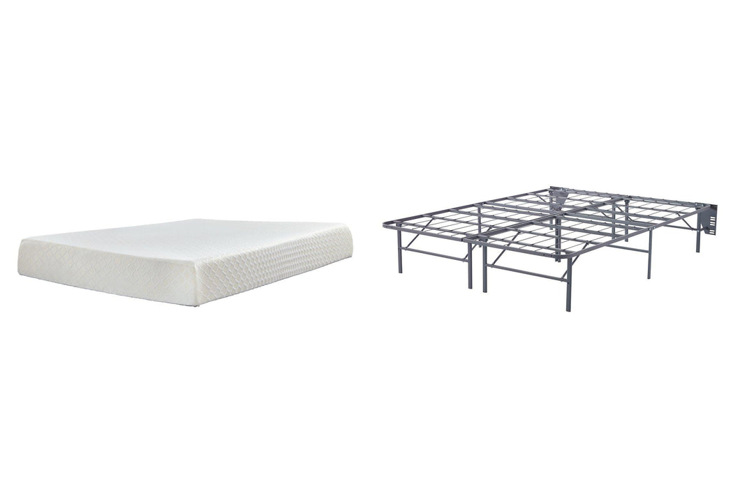 10 Inch Chime Memory Foam Mattress Set - CasaBella Furniture (San Antonio, TX)