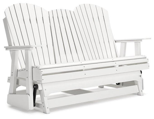 Hyland wave Outdoor Glider Loveseat - CasaBella Furniture (San Antonio, TX)