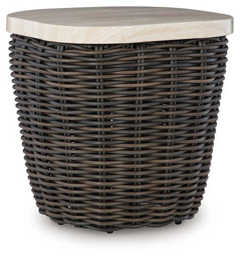 Kimora Outdoor End Table - CasaBella Furniture (San Antonio, TX)