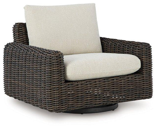 Kimora Outdoor Swivel Lounge Chair - CasaBella Furniture (San Antonio, TX)
