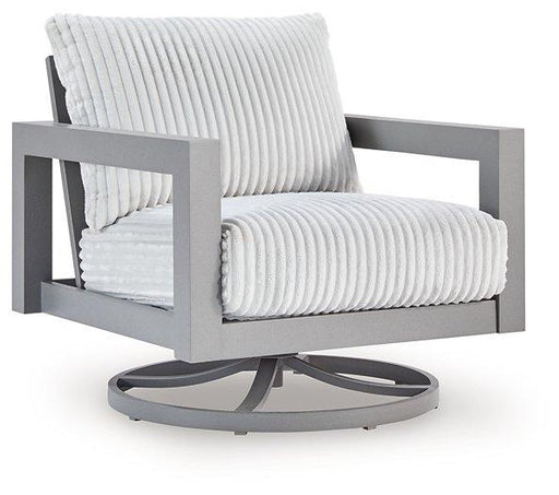 Hurley Park Outdoor Swivel Chair with Cushion - CasaBella Furniture (San Antonio, TX)