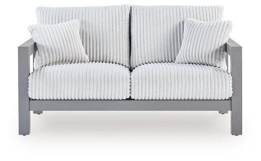Hurley Park Outdoor Loveseat with Cushion - CasaBella Furniture (San Antonio, TX)