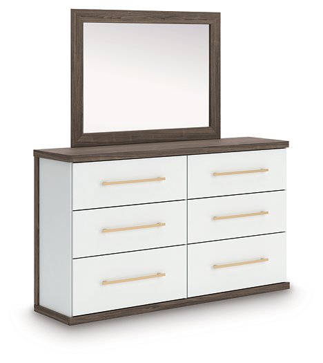 Kendanport Dresser and Mirror - CasaBella Furniture (San Antonio, TX)