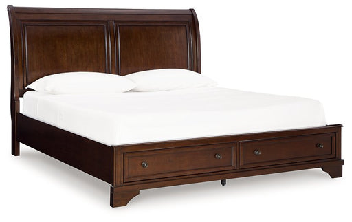 Trellington Sleigh Storage Bed - CasaBella Furniture (San Antonio, TX)