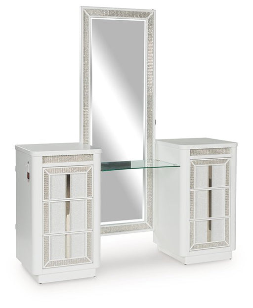 Chalanna Vanity with Mirror - CasaBella Furniture (San Antonio, TX)