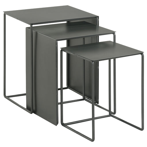 Imez 3-piece Rectangular Metal Nesting Table Grey - CasaBella Furniture (San Antonio, TX)