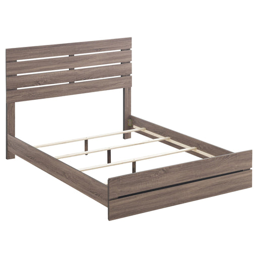Brantford Eastern King & Queen Panel Bed Barrel Oak - CasaBella Furniture (San Antonio, TX)