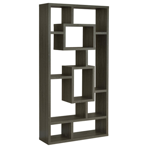 Howie 10-shelf Bookcase Weathered Grey - CasaBella Furniture (San Antonio, TX)