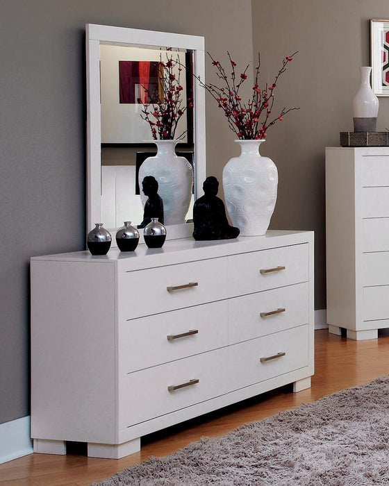 Jessica 6-drawer Dresser White - CasaBella Furniture (San Antonio, TX)