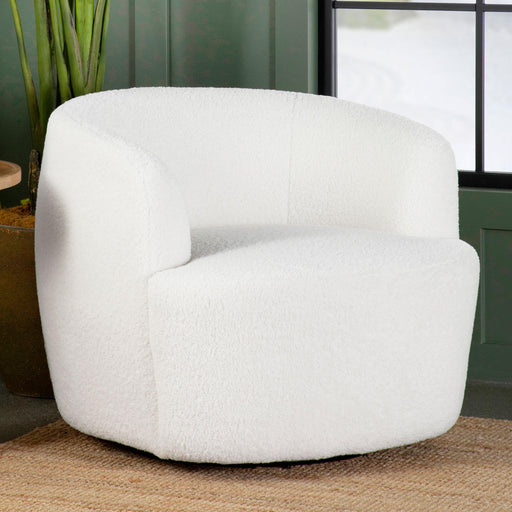 Hudson Upholstered Swivel Chair Natural - CasaBella Furniture (San Antonio, TX)