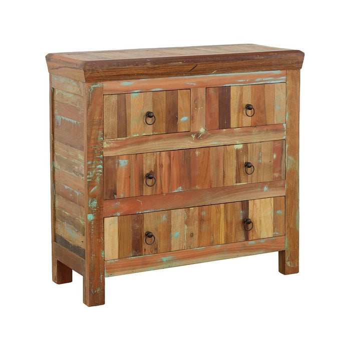 Harper 4-drawer Accent Cabinet Reclaimed Wood - CasaBella Furniture (San Antonio, TX)