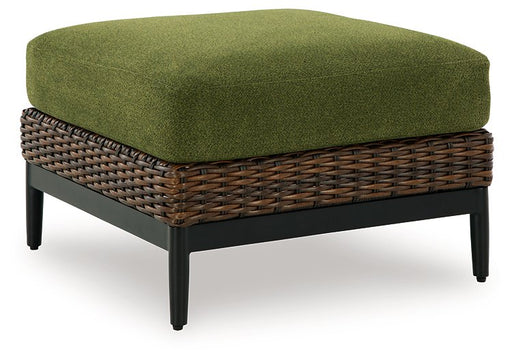 Horizon Hall Outdoor Ottoman with Cushion - CasaBella Furniture (San Antonio, TX)