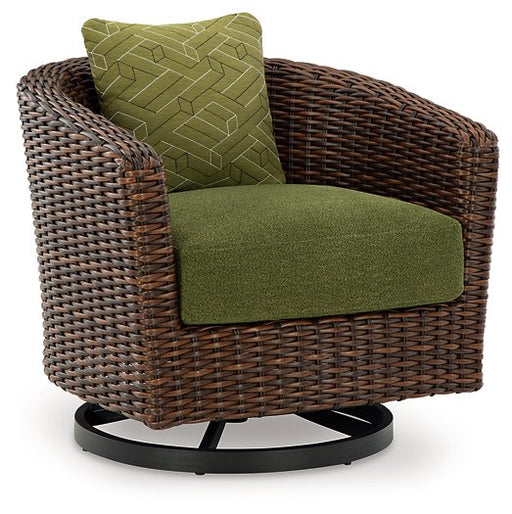 Horizon Hall Outdoor Swivel Lounge Chair with Cushion - CasaBella Furniture (San Antonio, TX)