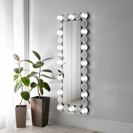 Aghes Rectangular Wall Mirror with LED Lighting Mirror - CasaBella Furniture (San Antonio, TX)