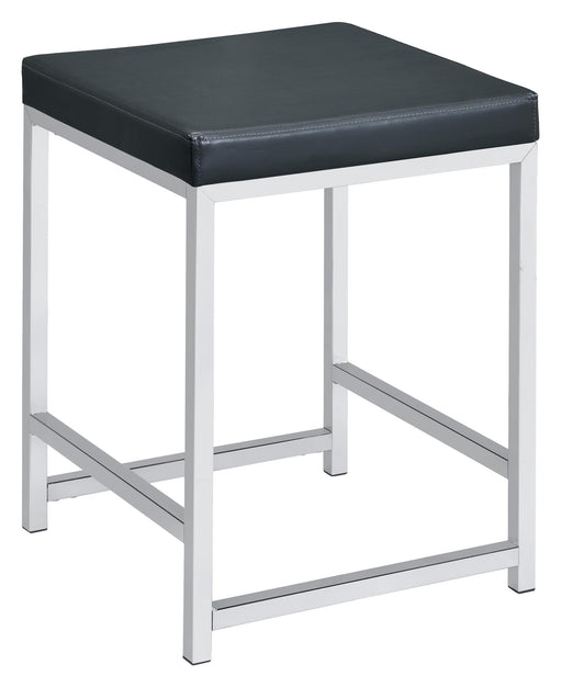 Afshan Upholstered Square Padded Cushion Vanity Stool - CasaBella Furniture (San Antonio, TX)