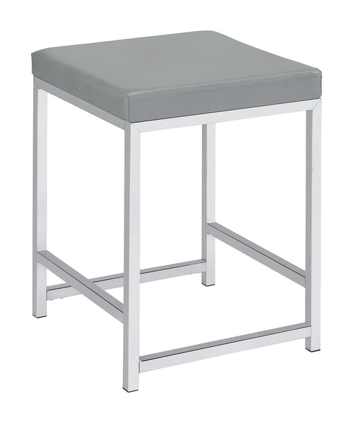 Umbridge Upholstered Square Padded Cushion Vanity Stool - CasaBella Furniture (San Antonio, TX)