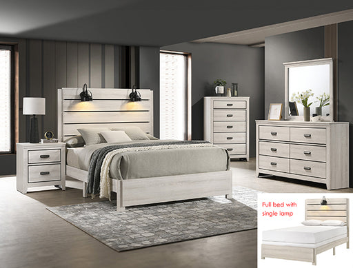 CARTER KG PLATFORM BED 1 BOX WHITE - CasaBella Furniture (San Antonio, TX)