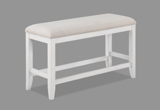 WENDY WHITE COUNTER HEIGHT BENCH - CasaBella Furniture (San Antonio, TX)