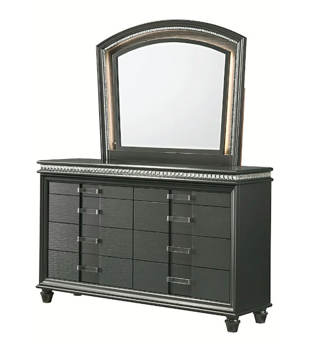 Crown Mark Furniture Adira 8 Drawer Dresser in Silver - CasaBella Furniture (San Antonio, TX)