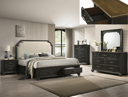 HAMILTON QUEEN STORAGE BED HEADBOARD - CasaBella Furniture (San Antonio, TX)