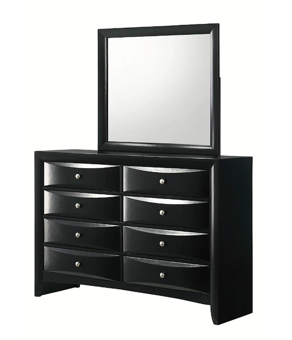 Crown Mark Furniture Fallon Dresser Mirror in Black - CasaBella Furniture (San Antonio, TX)