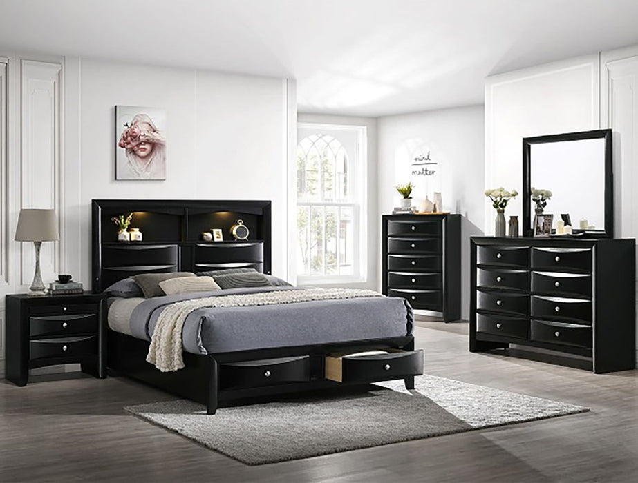 Crown Mark Furniture Fallon Dresser Mirror in Black - CasaBella Furniture (San Antonio, TX)