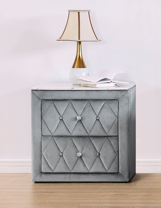 ANNABELLE NIGHTSTAND GREY - CasaBella Furniture (San Antonio, TX)