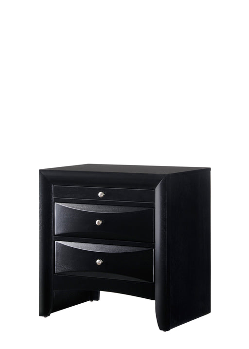BLACK EMILY NIGHTSTAND - CasaBella Furniture (San Antonio, TX)