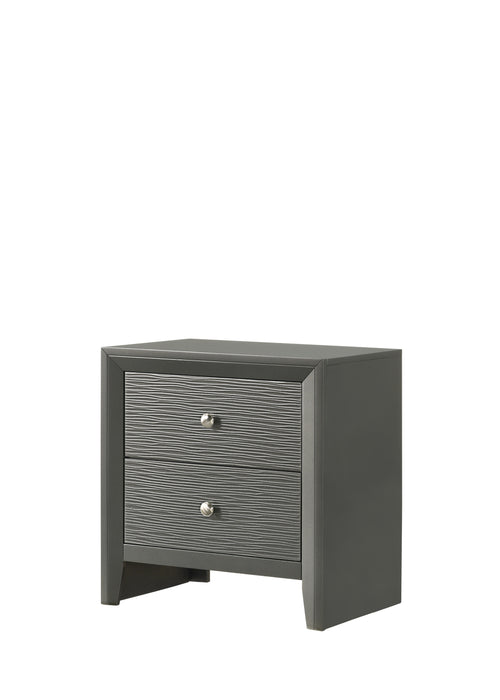 DENKER NIGHTSTAND GUN METAL - CasaBella Furniture (San Antonio, TX)
