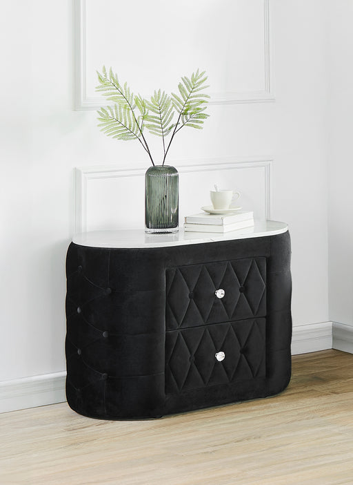 NATALIA NIGHTSTAND BLACK - CasaBella Furniture (San Antonio, TX)