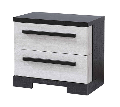 REMINGTON NIGHTSTAND CHALK/EBONY - CasaBella Furniture (San Antonio, TX)