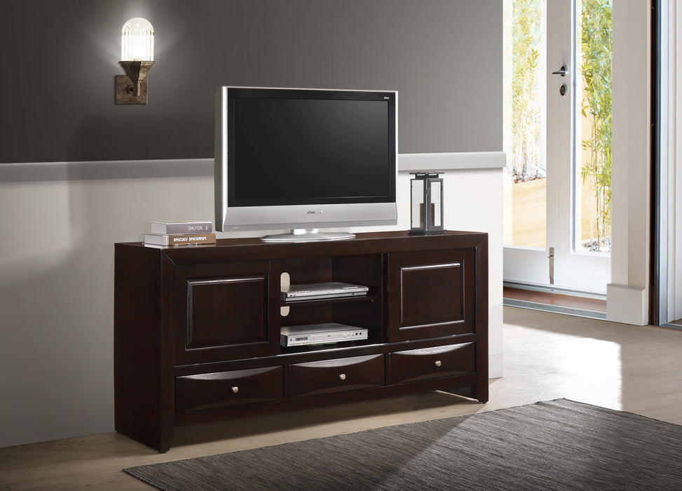 EMILY TV STAND DARK CHERRY - CasaBella Furniture (San Antonio, TX)