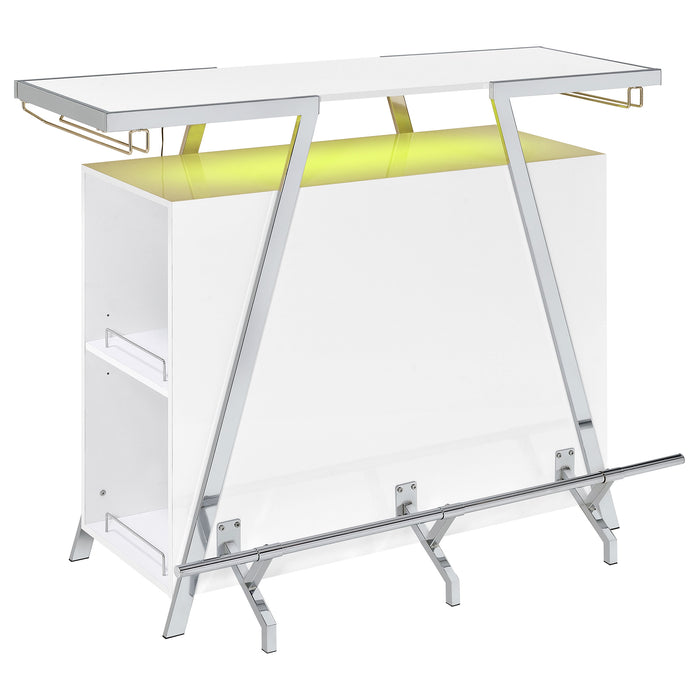 Araceli Home Bar with LED Lighting - CasaBella Furniture (San Antonio, TX)