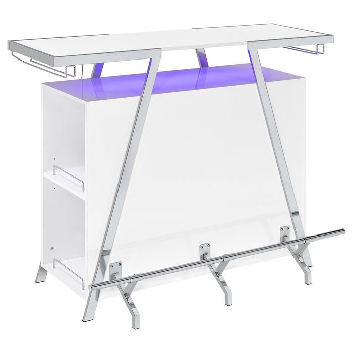 Araceli Home Bar with LED Lighting - CasaBella Furniture (San Antonio, TX)