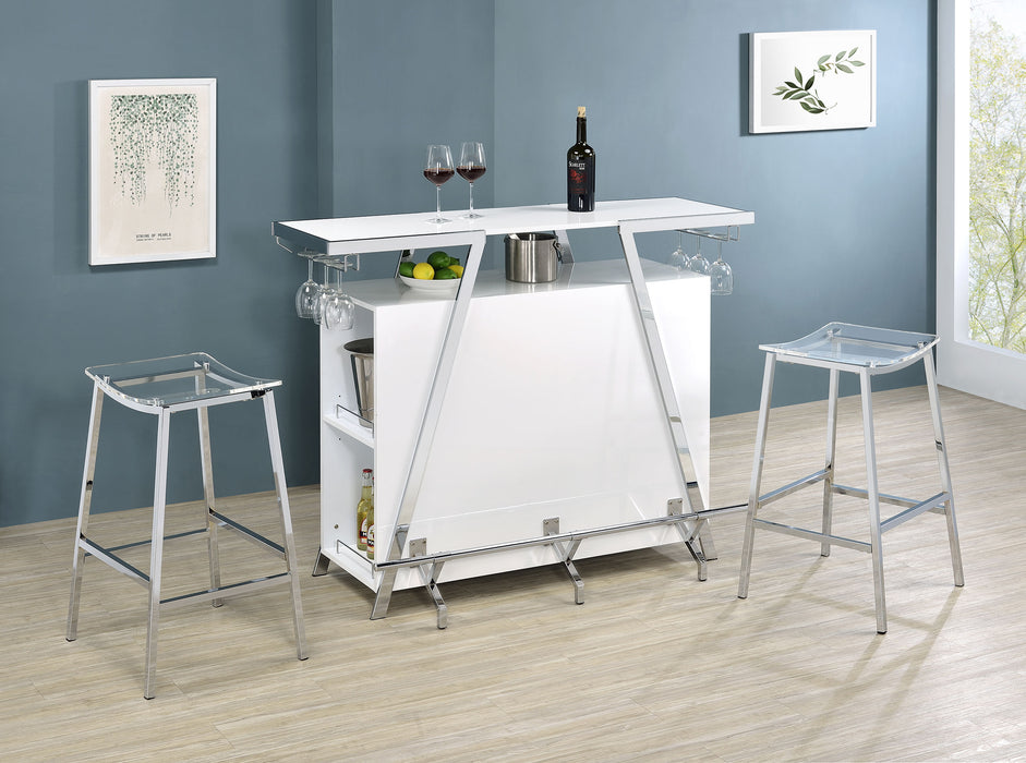 Araceli Home Bar with LED Lighting - CasaBella Furniture (San Antonio, TX)