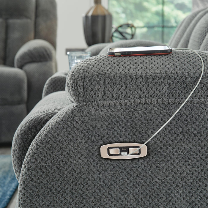 Observation Power Reclining Sofa with Drop Down Table - CasaBella Furniture (San Antonio, TX)