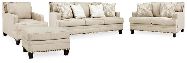 Benchcraft Claredon 15602U5 4 pc Sofa, Loveseat, Chair and Ottoman Set IMAGE 1