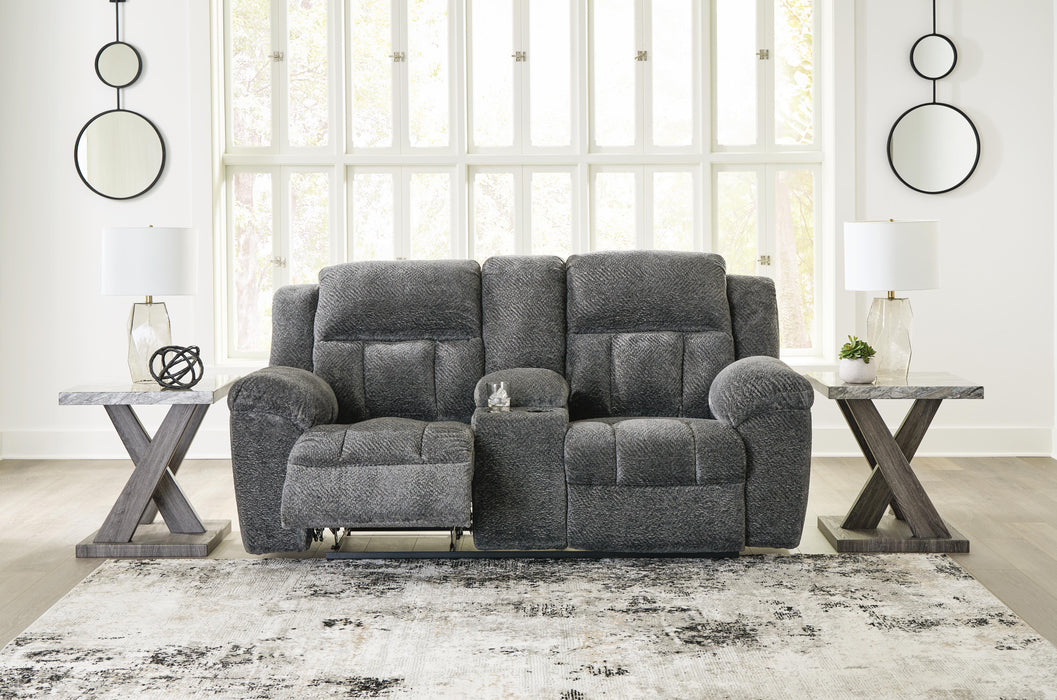 Frohn Reclining Loveseat with Console - CasaBella Furniture (San Antonio, TX)