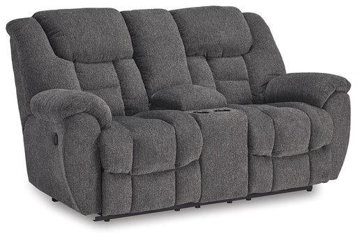 Foreside Reclining Loveseat with Console - CasaBella Furniture (San Antonio, TX)