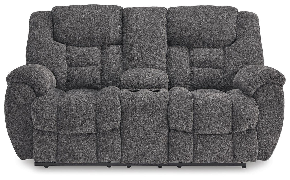 Foreside Reclining Loveseat with Console - CasaBella Furniture (San Antonio, TX)