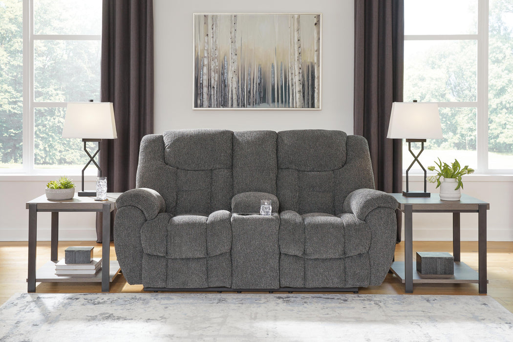 Foreside Reclining Loveseat with Console - CasaBella Furniture (San Antonio, TX)