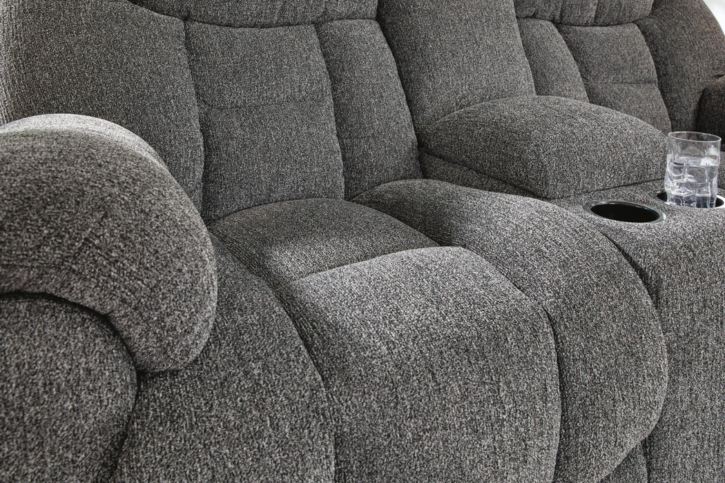 Foreside Reclining Loveseat with Console - CasaBella Furniture (San Antonio, TX)