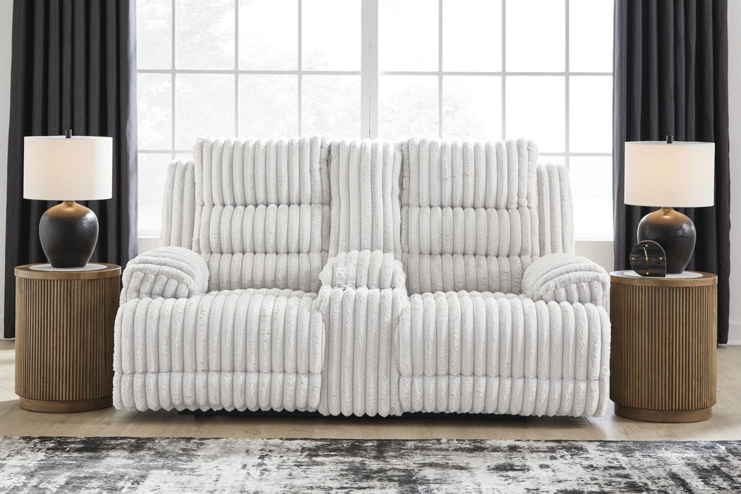 Rhines Falls Power Reclining Loveseat with Console - CasaBella Furniture (San Antonio, TX)