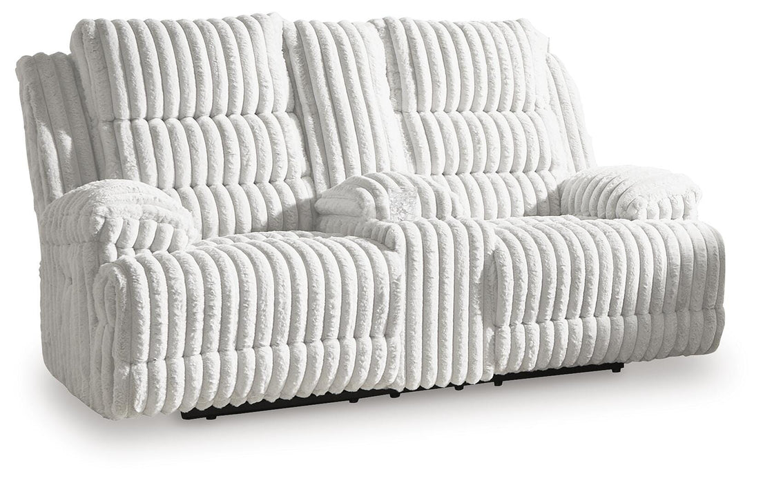 Rhines Falls Power Reclining Loveseat with Console - CasaBella Furniture (San Antonio, TX)